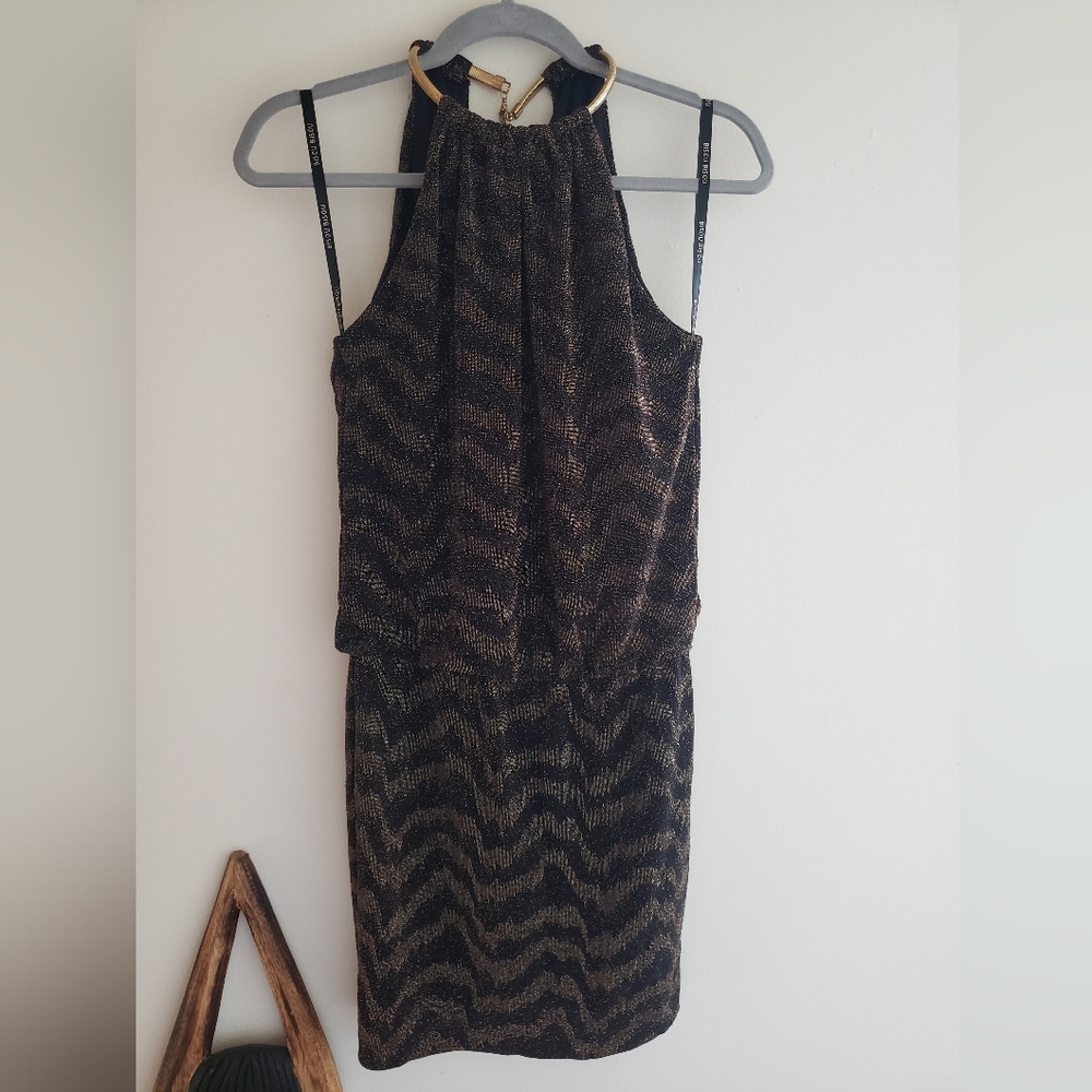 Halter Neck Glitter Mini Dress